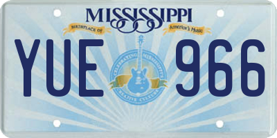 MS license plate YUE966