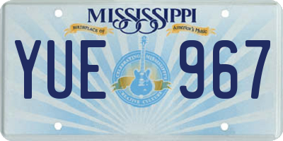MS license plate YUE967