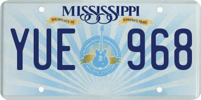 MS license plate YUE968