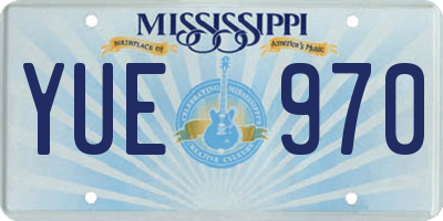 MS license plate YUE970