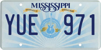 MS license plate YUE971