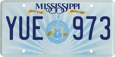 MS license plate YUE973