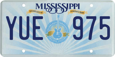 MS license plate YUE975