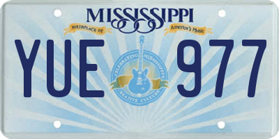 MS license plate YUE977