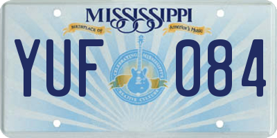 MS license plate YUF084