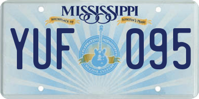 MS license plate YUF095