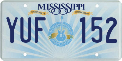 MS license plate YUF152