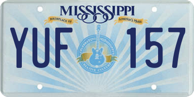 MS license plate YUF157