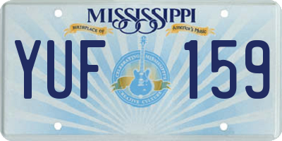 MS license plate YUF159