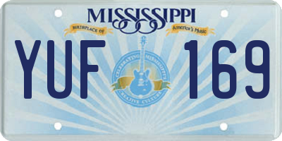 MS license plate YUF169