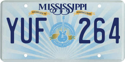 MS license plate YUF264
