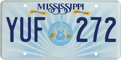 MS license plate YUF272