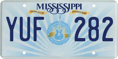MS license plate YUF282