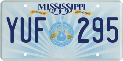 MS license plate YUF295