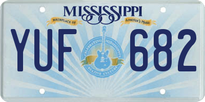 MS license plate YUF682
