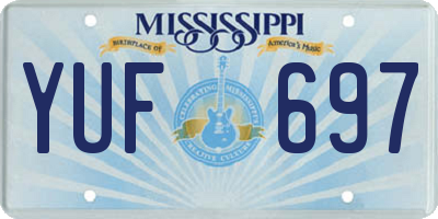MS license plate YUF697