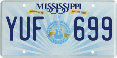 MS license plate YUF699