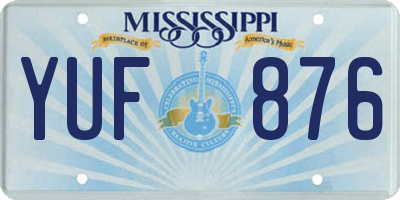 MS license plate YUF876