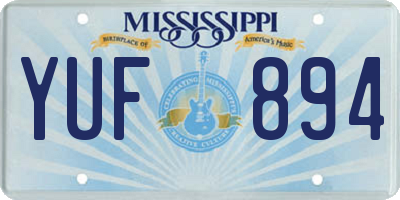 MS license plate YUF894