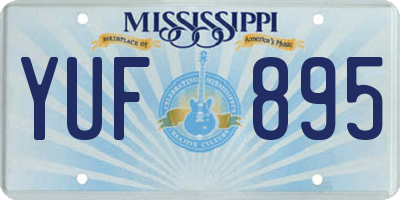 MS license plate YUF895