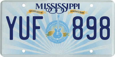MS license plate YUF898