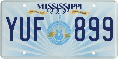MS license plate YUF899