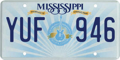 MS license plate YUF946