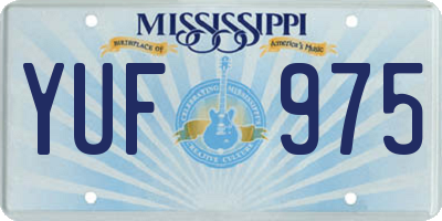 MS license plate YUF975