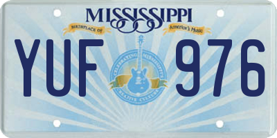 MS license plate YUF976