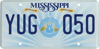 MS license plate YUG050