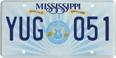 MS license plate YUG051