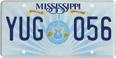 MS license plate YUG056