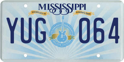 MS license plate YUG064