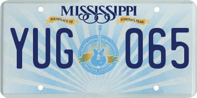 MS license plate YUG065