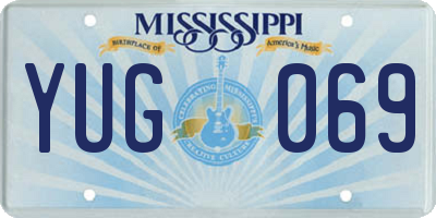 MS license plate YUG069