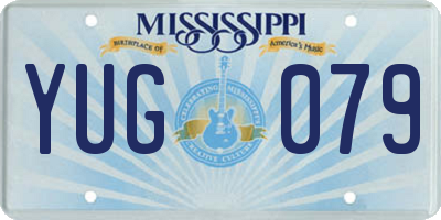 MS license plate YUG079