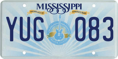 MS license plate YUG083
