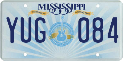 MS license plate YUG084