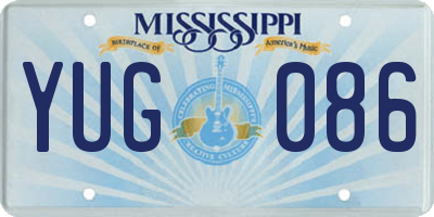 MS license plate YUG086