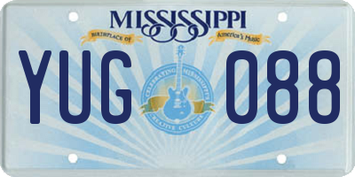 MS license plate YUG088