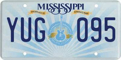 MS license plate YUG095