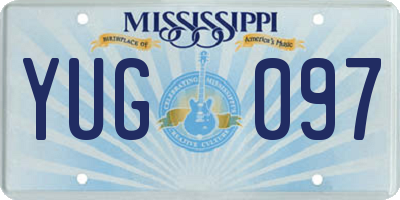 MS license plate YUG097