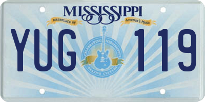 MS license plate YUG119