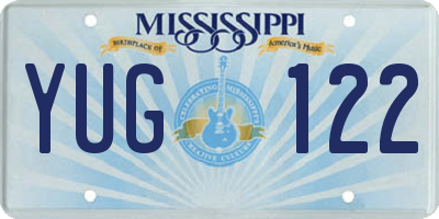 MS license plate YUG122