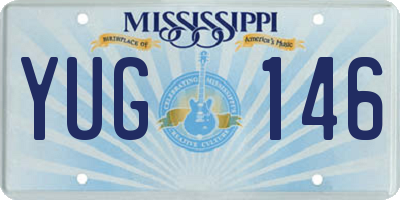 MS license plate YUG146