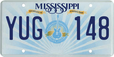 MS license plate YUG148