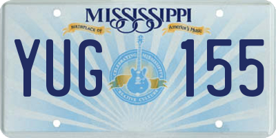MS license plate YUG155