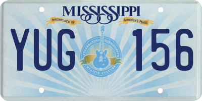 MS license plate YUG156