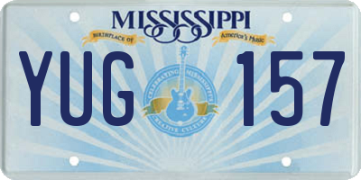 MS license plate YUG157