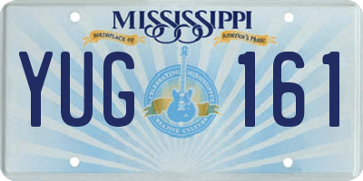 MS license plate YUG161